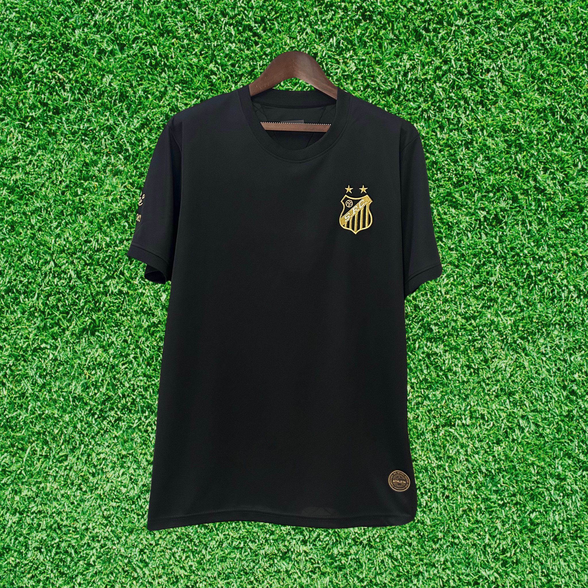 Jersey Santos Pelé Mil Gols Preta 25/26 Fan
