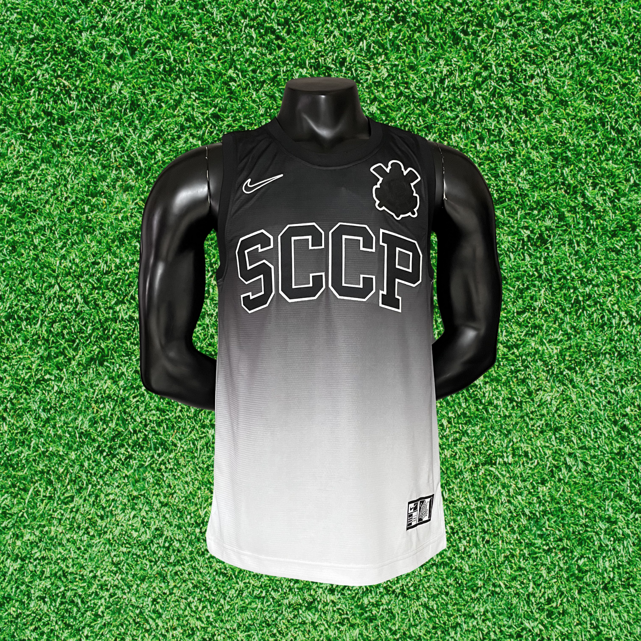 Tank Top Corinthians Black e White 25/26 Fan