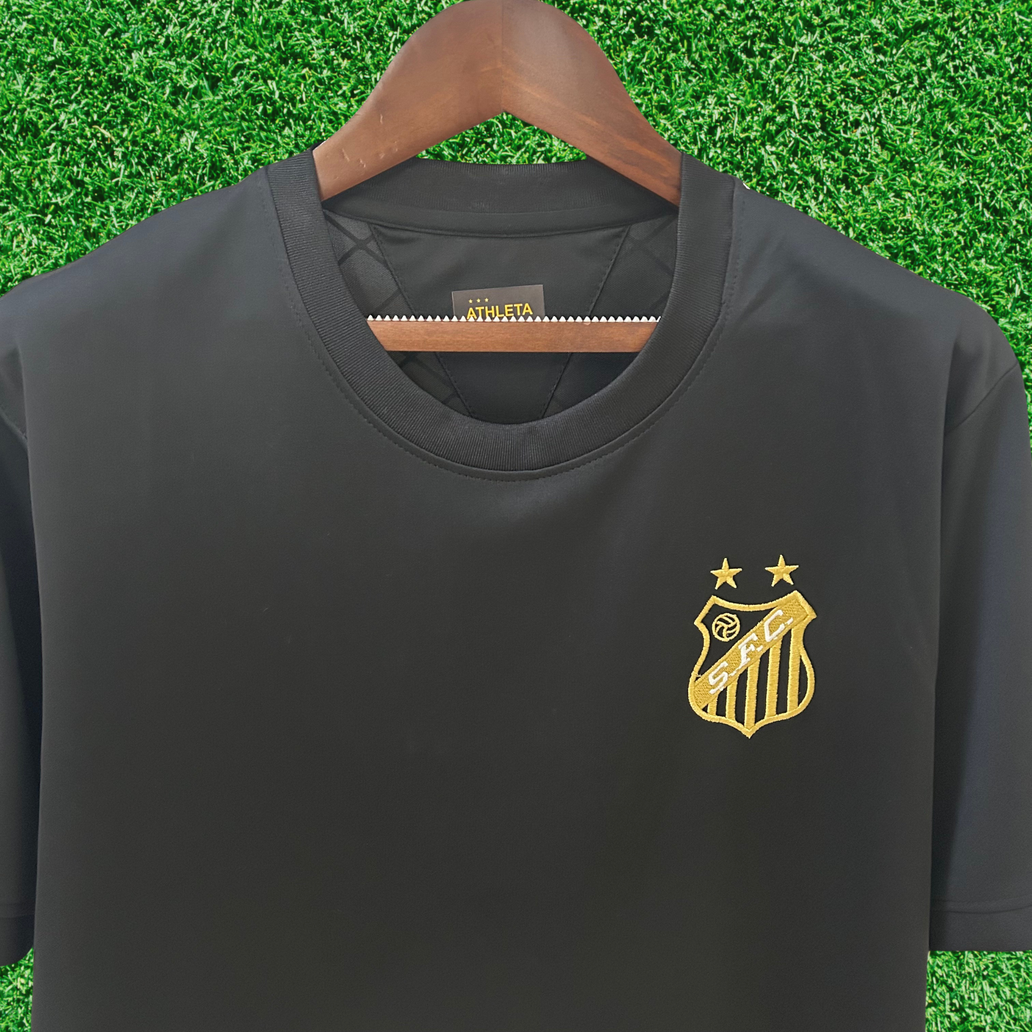 Jersey Santos Pelé Mil Gols Preta 25/26 Fan