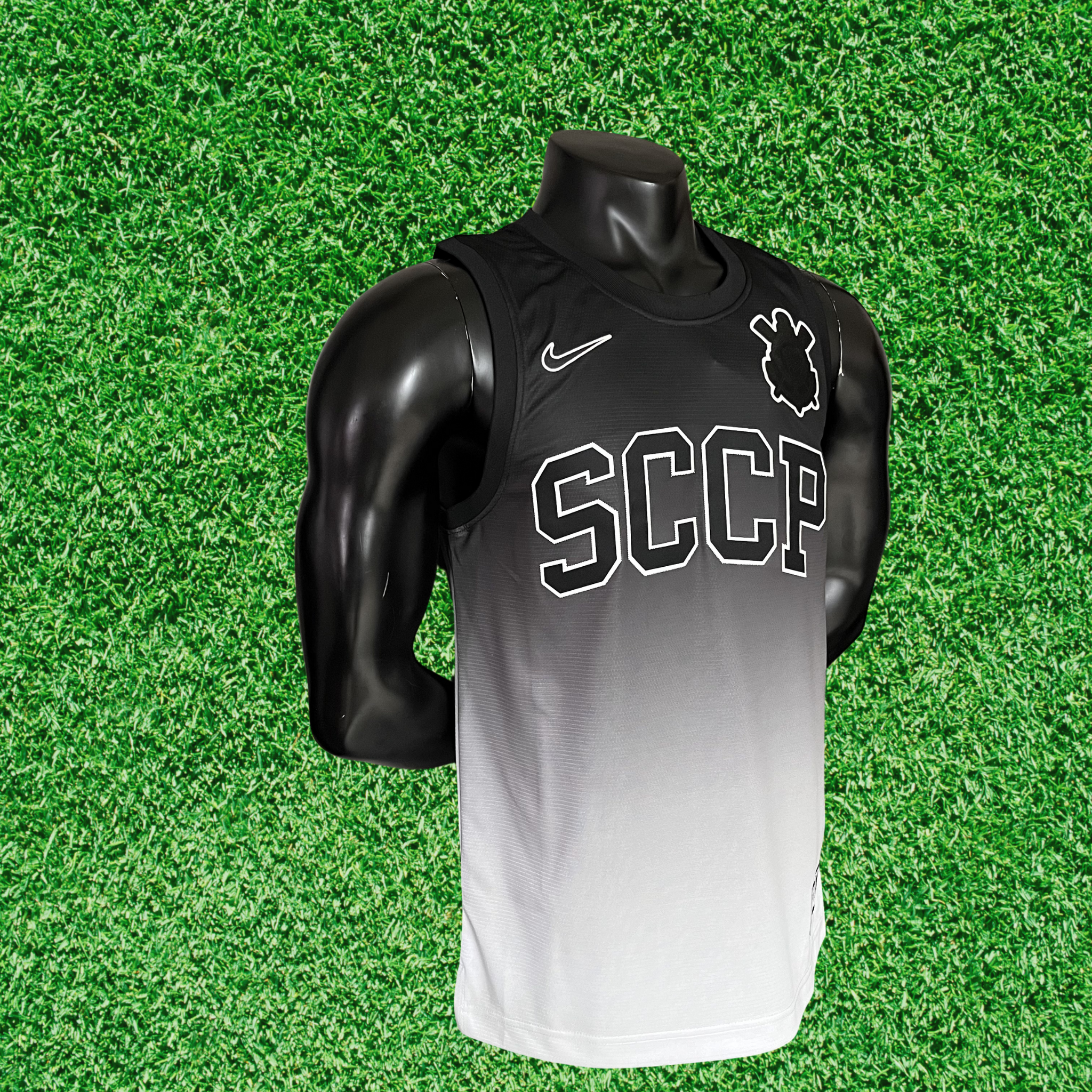 Tank Top Corinthians Black e White 25/26 Fan